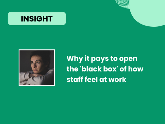 Why it pays to open the 'black box' of how staff feel at work