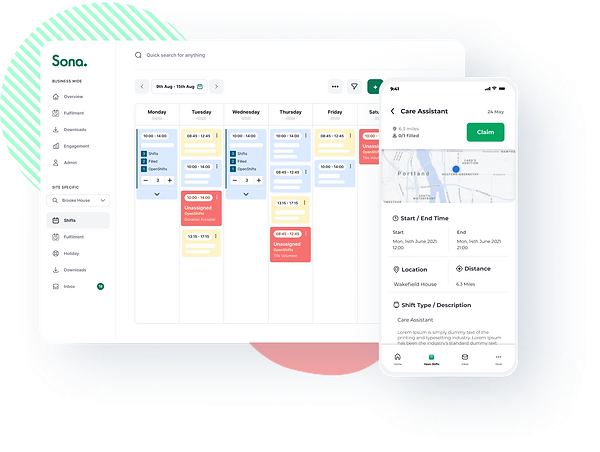 Creating shift schedules in minutes using Sona's powerful workforce management software