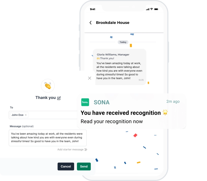 Wellbeing functionality from Sona