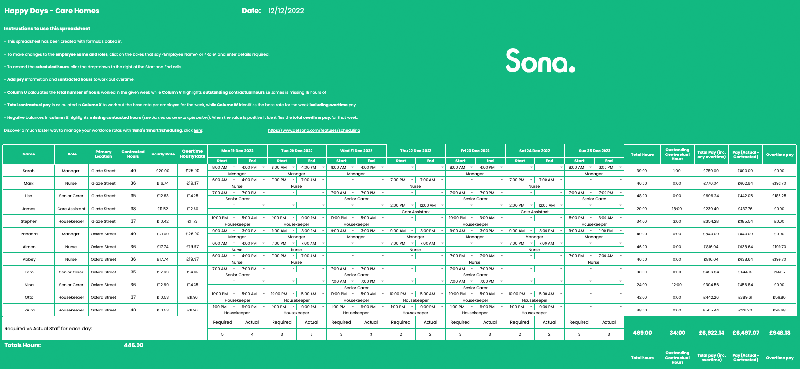 Free Employee Rota Planner | Sona free-employee-rota-planner-sona